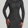Jailene Embellished Open-Back Gown i svart