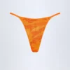 Jalama Tanga-bikinibyxor med dekorationer i orange tropiskt mönster