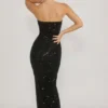 Jasella Embellished Corset Gown i svart