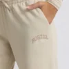 Joggingbyxor med låg midja och vida ben i benvit