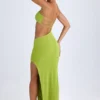 Kaikoa Cut-Out Bandeau Maxiklänning i pärongrönt