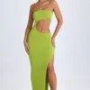 Kaikoa Cut-Out Bandeau Maxiklänning i pärongrönt