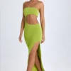 Kaikoa Cut-Out Bandeau Maxiklänning i pärongrönt
