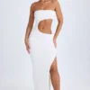 Kaikoa Cut-Out Bandeau Maxiklänning i vitt