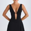 Kalista Plunge Cut-Out Miniklänning i Svart