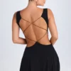 Kalista Plunge Cut-Out Miniklänning i Svart