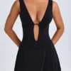 Kalista Plunge Cut-Out Miniklänning i Svart