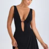 Kalista Plunge Cut-Out Miniklänning i Svart