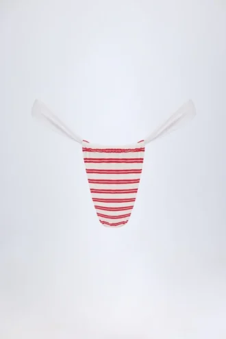 Kauai Ruched Cheeky bikinibyxor i körsbärsrött