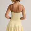 Kelbie Modal Ruched A-Line Miniklänning i Buttercream Yellow