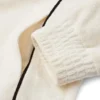 Kort frotte-sweatshirt med dragkedja i benvitt