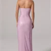 La Rochette Maxiklänning med bandeau och cowl-midja i rosa
