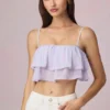 Lacie kort camisole-top med volanger i lila