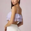 Lacie kort camisole-top med volanger i lila