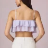 Lacie kort camisole-top med volanger i lila