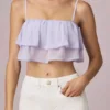 Lacie kort camisole-top med volanger i lila