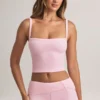 Lai Modal camisole-top med fyrkantig halsringning i pastellrosa