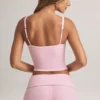 Lai Modal camisole-top med fyrkantig halsringning i pastellrosa
