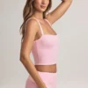 Lai Modal camisole-top med fyrkantig halsringning i pastellrosa