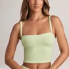 Lai Modal camisole-top med rund hals i salviagrön