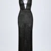 Lanai Embellished Backless Maxiklänning i svart