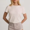 Lanori lågmidjade hotpants i ecru