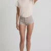 Lanori lågmidjade hotpants i ecru