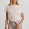 Lanori lågmidjade hotpants i ecru