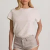 Lanori lågmidjade hotpants i ecru