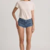 Lanori lågmidjade hotpants i mellanblått