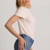 Lanori lågmidjade hotpants i mellanblått