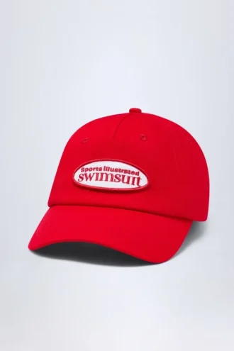 Lazise-baseballkeps med logo i eldröd