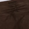 Leggings i borstad jersey med rynkad midja i pecanmarl