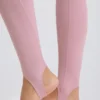 Leggings med vikbar midja och hällor i mauve
