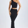 Lena Modal Twist-Front Maxikjol i svart