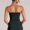Leni Bandeau Longline Top i svart