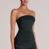 Leni Bandeau Longline Top i svart