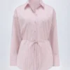 Lerici Oversized-skjorta i rosa randigt
