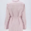 Lerici Oversized-skjorta i rosa randigt
