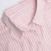 Lerici Oversized-skjorta i rosa randigt