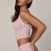 Letitia Embellished Lace-Up Corset Top i mjukrosa