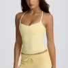 Lågmidjade minishorts i citrongult