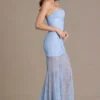 Liliane Premium Embellished Lace Corset Gown i himmelsblått