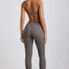 Linnea Petite ribbade modal-leggings med hög midja i grått