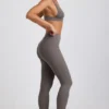 Linnea Petite ribbade modal-leggings med hög midja i grått