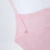 Livia Pointelle Ruched Camisole Crop Top i Baby Pink