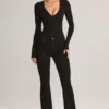 Lone Denim Mid-Rise Flared Jeans i svart