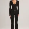 Lone Denim Mid-Rise Flared Jeans i svart