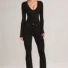 Lone Denim Mid-Rise Flared Jeans i svart