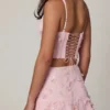 Lorelei Embellished Mid-Rise A-Line Mini Kjolar i Soft Pink